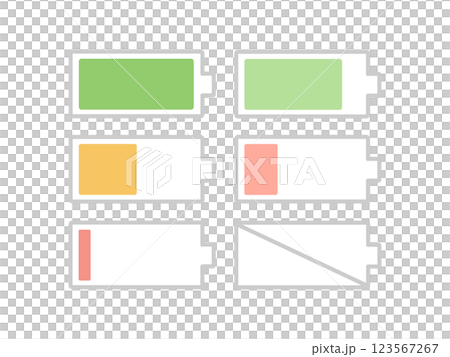 電池残量　イラストセット 123567267