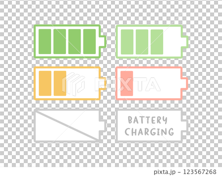 電池残量　イラストセット 123567268