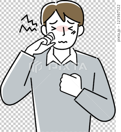 眼睛發癢的男人的上身 123567522