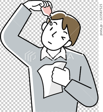 滴眼藥水的男人上身 滴眼藥水的男人上身 123567525