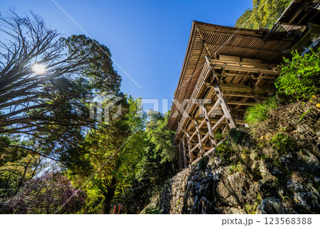 日龍峯寺高澤観音境内の景色　北条政子の寄進した多宝塔のある寺 123568388
