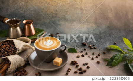 カフェラテ　イメージ 123568406
