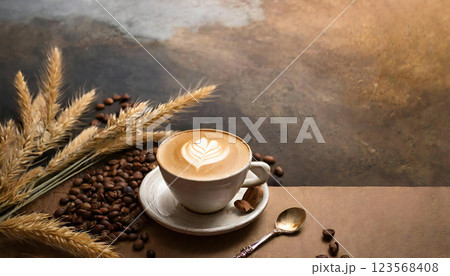 カフェラテ イメージ カフェラテ イメージ 123568408