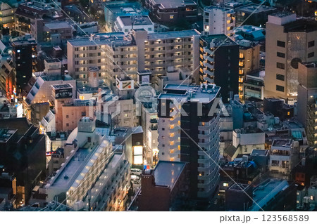 View of a Dense Modern Cityscape at Twilight Tokyo Dec 4 2024 123568589