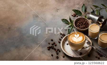 カフェラテ カフェラテ 123568622