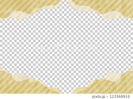 水彩風・波フレーム(黄色) 水彩風・波フレーム(黄色) 123568918