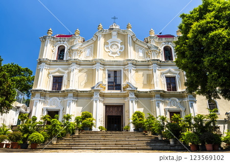The beautiful St. Joseph's Seminary and Church in Macau, The place is part of the UNESCO World Heritage. 123569102
