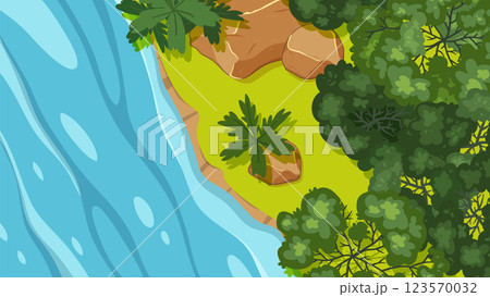 Aerial View of Tropical Landscape 123570032