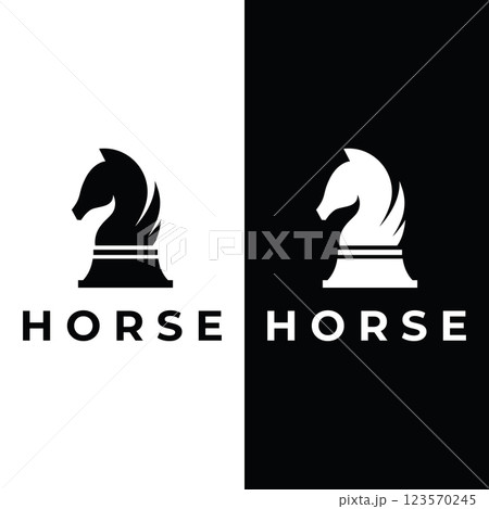 Chess strategy game Logo template with horse, king, pawn and rook. Logos for tournaments, chess teams and games. Chess strategy game Logo template with horse, king, pawn and rook. Logos for tournaments, chess teams and games. 123570245