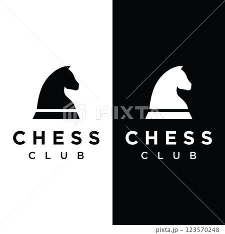 Chess strategy game Logo template with horse, king, pawn and rook. Logos for tournaments, chess teams and games. Chess strategy game Logo template with horse, king, pawn and rook. Logos for tournaments, chess teams and games. 123570248