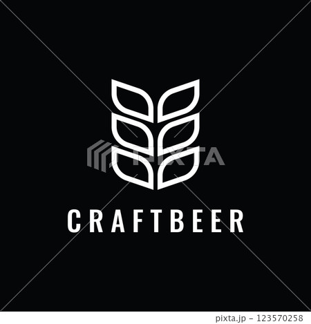 Premium quality vintage craft beer logo template design. For badges, emblems, beer companies, bars, taverns. 123570258