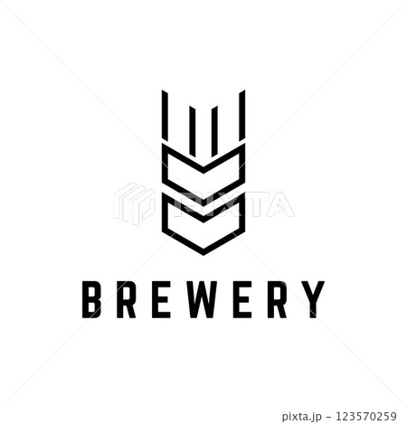 Premium quality vintage craft beer logo template design. For badges, emblems, beer companies, bars, taverns. 123570259