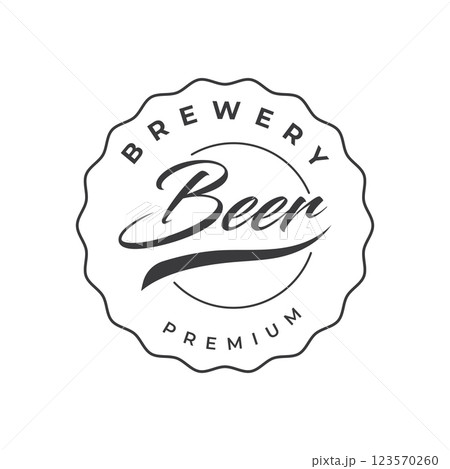 Premium quality vintage craft beer logo template design. For badges, emblems, beer companies, bars, taverns. Premium quality vintage craft beer logo template design. For badges, emblems, beer companies, bars, taverns. 123570260