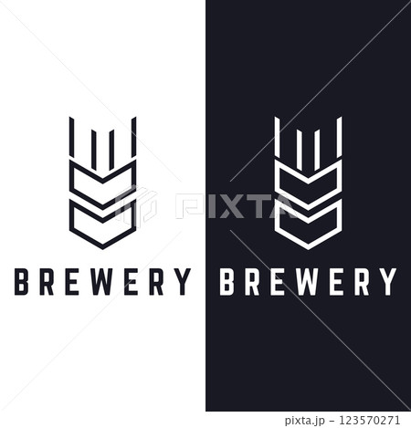 Premium quality vintage craft beer logo template design. For badges, emblems, beer companies, bars, taverns. 123570271