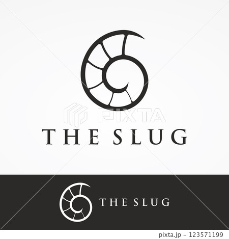 Creative and unique colorful snail and snail shell animal template logo design. 123571199