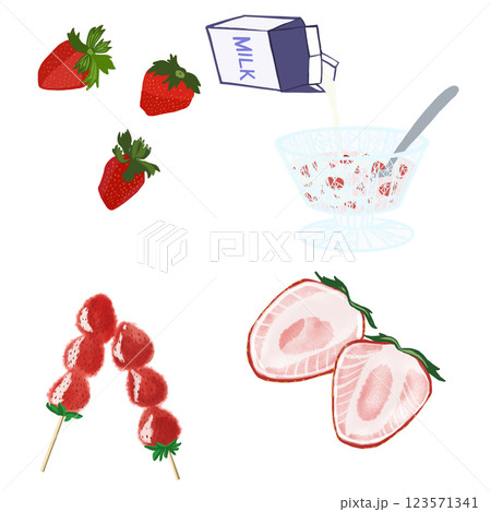 いちごの手描きイラスト 123571341