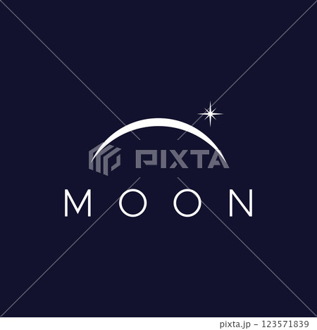 Logo design template crescent and star with modern concept isolated on background. 123571839