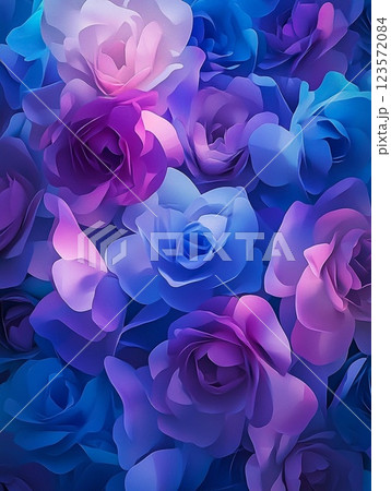 青い薔薇 ブルーローズ ネオンカラー 背景 青い薔薇 ブルーローズ ネオンカラー 背景 123572084