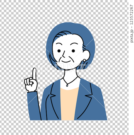 Senior generation business person pointing illustration material Senior generation business person pointing illustration material 123572267
