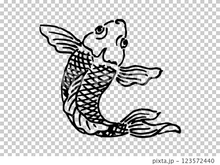 昇り鯉 黒 昇り鯉 黒 123572440