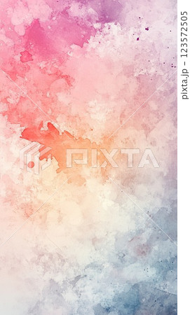 Colorful abstract background with soft hues of pink and orange blending into light blue and white 123572505