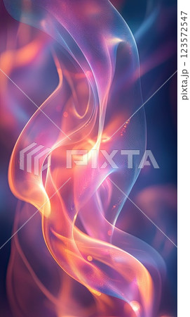 Colorful smoke waves create a mesmerizing display of light and movement in an abstract composition Colorful smoke waves create a mesmerizing display of light and movement in an abstract composition 123572547