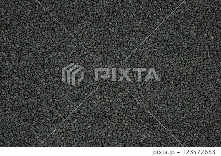 Black Sesame Seed Background Top View 123572683