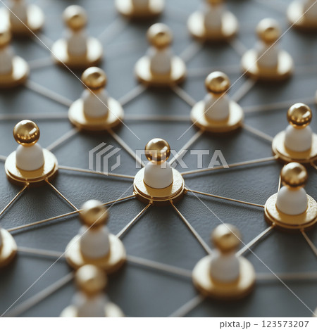 ネットワーク　ITで繋がる人々のイメージカット 123573207