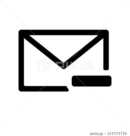 メールとマイナスのアイコンイラスト メールとマイナスのアイコンイラスト 123573710