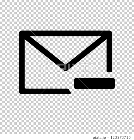 Email and minus icon illustration Email and minus icon illustration 123573710