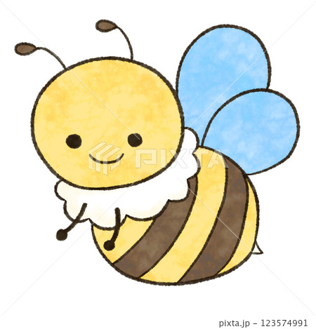 かわいい蜂のイラスト 123574991
