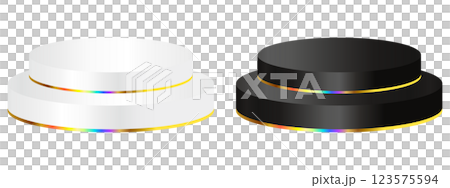 Set of two luxurious lined bases in rainbow gold 123575594