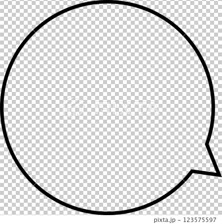 Circle speech bubble 123575597