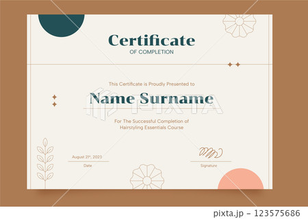 Flat design hairdresser template 123575686