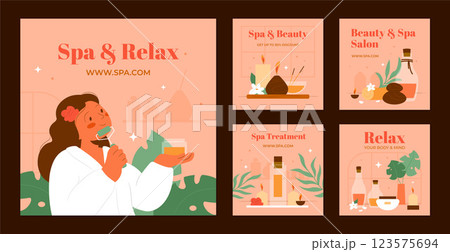 Hand drawn spa instagram post 123575694