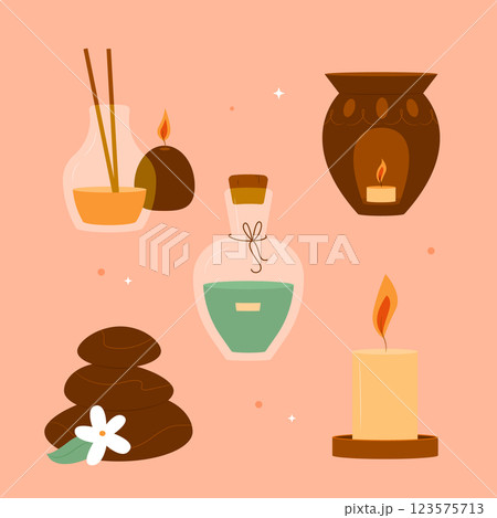Hand drawn spa elements Hand drawn spa elements 123575713