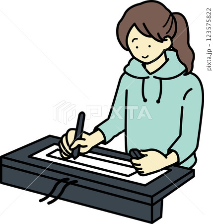 漫画制作のイメージイラスト 123575822