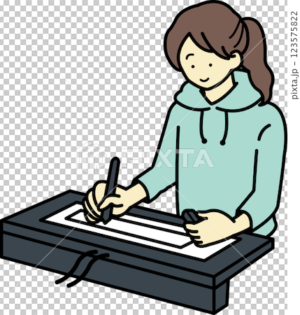 漫画制作のイメージイラスト 123575822