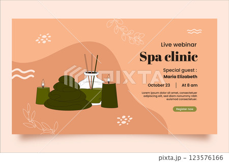 Hand drawn spa treatment webinar 123576166
