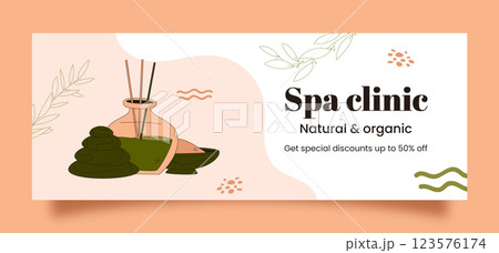 Hand drawn spa treatment facebook cover Hand drawn spa treatment facebook cover 123576174
