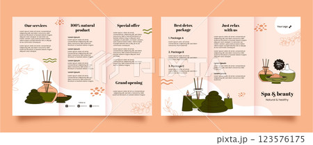 Hand drawn spa treatment brochure 123576175
