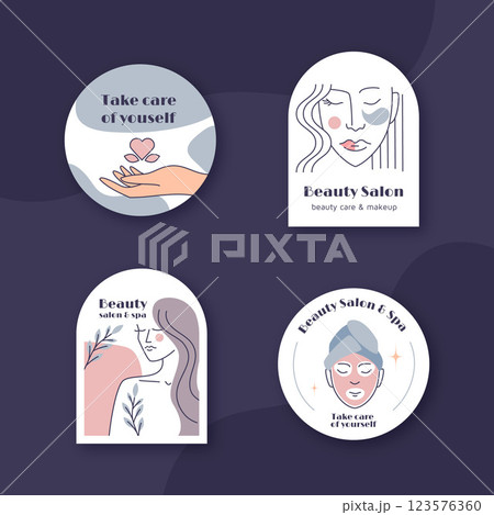 Flat design beauty template design Flat design beauty template design 123576360