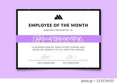 Simple employee of the month certificate 123576435