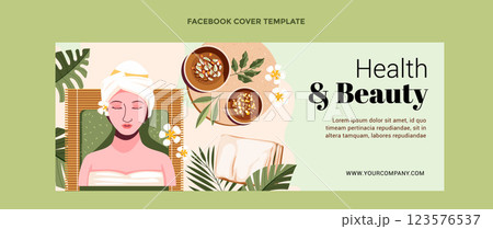 Flat design beauty template Flat design beauty template 123576537