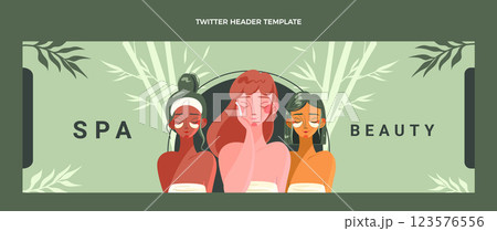 Spa and beauty twitter header template 123576556