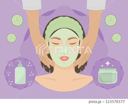 Hand drawn flat design cosmetologist illustration 123576577