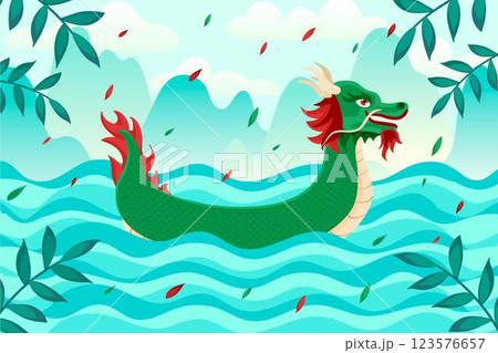 Organic flat dragon boat Organic flat dragon boat 123576657