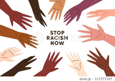Stop racism concept Stop racism concept 123577297