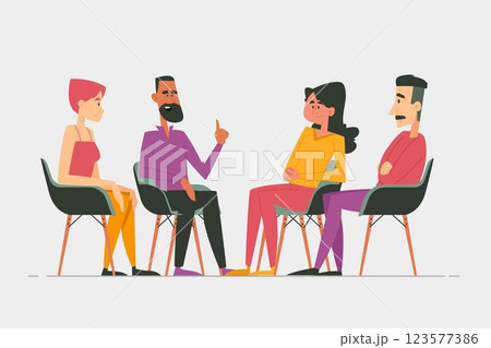 Group therapy illustration concept 123577386
