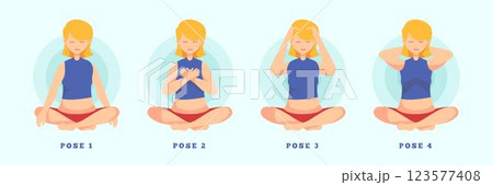 Self-healing reiki poses pack 123577408